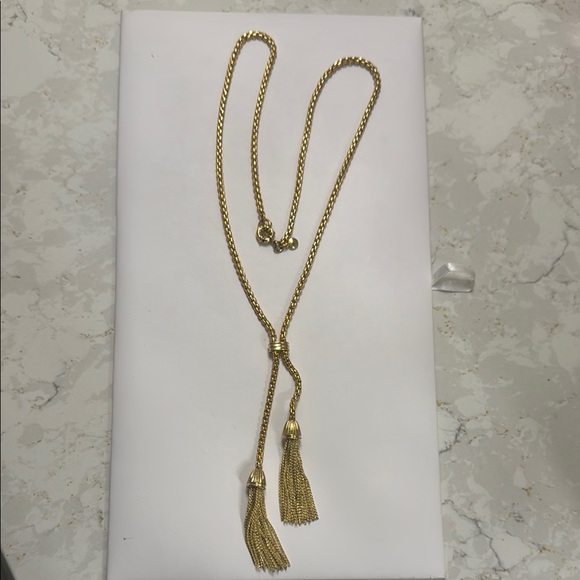 J. Crew Gold Tassel Necklace - Picture 3 of 7